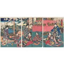 Utagawa Kunisada: The Third Month (Yayoi), from the series Genji in the Twelve Months (Genji jûnikagetsu no uchi) - Museum of Fine Arts