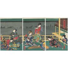 Utagawa Kunisada: Eastern Genji in Midsummer (Azuma Genji chûka no zu) - Museum of Fine Arts