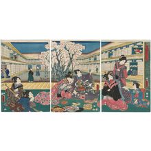 Japanischer Druck "Mitate Genji..." von Utagawa Kunisada, 歌川国貞 (Utagawa Kunisada I (Toyokuni III))