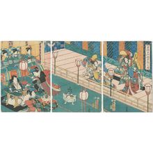 Utagawa Kunisada: Shirabyôshi imayô otoko-mai no zu - Museum of Fine Arts