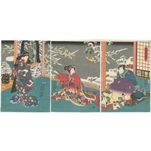 Utagawa Kunisada: Plum Blossoms in Snow - Museum of Fine Arts