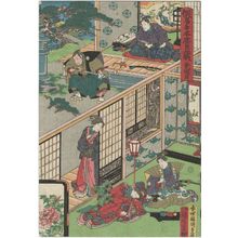 歌川国貞: Act II (Nidanme), from the series The Storehouse of Loyal Retainers, a Primer (Kanadehon Chûshingura) - ボストン美術館