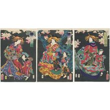 Utagawa Kunisada: Courtesans under Cherry Blossoms - Museum of Fine Arts