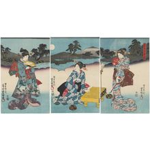 Utagawa Kunisada: Fashionable Moon, Snow, and Flowers (Fûryû getsusekka) - Museum of Fine Arts