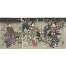 Utagawa Kunisada: Plum Blossoms at Night, the Way You Like Them (Okonomi yoru no ume) - Museum of Fine Arts