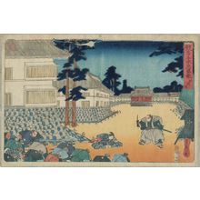 Utagawa Sadahide: Act IV (Yodanme), from the series The Storehouse of Loyal Retainers, a Primer (Kanadehon Chûshingura) - Museum of Fine Arts