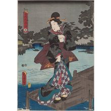 Utagawa Kunisada: Black (Kuro), from the series Five Colors of Dyed Silk (Itsutsu kinu iro no somewake) - Museum of Fine Arts