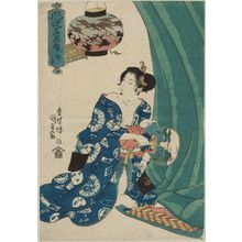 Utagawa Kunisada, 歌川国貞 (Utagawa Kunisada I (Toyokuni III))による浮世絵「The Seventh Month (Fumizuki), from the series Fashionable Twelve Months (Fûryû jûnigatsu no uchi)」