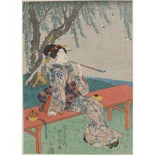 Japanese Print "Catching Fireflies (Hotaru gari)" by Utagawa Kunisada, 歌川国貞 (Utagawa Kunisada I (Toyokuni III))