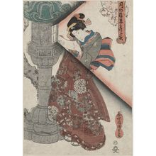 日本版画 "Tsuki no kage..." 由 Utagawa Kunisada, 歌川国貞 (Utagawa Kunisada I (Toyokuni III)) 创作