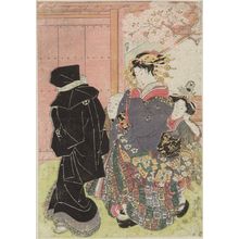 Utagawa Kunisada: Cherry Blossoms at Dawn in the Third Month (Yayoi shinonome-zakura) - Museum of Fine Arts