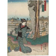 Utagawa Kunisada: View of Hamamatsu (Hamamatsu no zu), from the series Fifty-three Stations of the Tôkaidô Road (Tôkaidô gojûsan tsugi no uchi) - Museum of Fine Arts