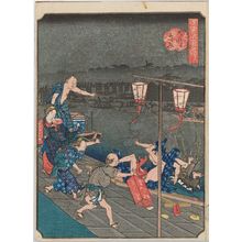 Nakajima Yoshiume: Cooling Off at the Big River (Ookawa suzumi), from the series Comical Views of Famous Places in Osaka (Kokkei Naniwa meisho) - ボストン美術館
