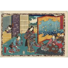 Utagawa Kunisada: No. 49 from the series Magic Lantern Slides of That Romantic Purple Figure (Sono sugata yukari no utsushi-e) - Museum of Fine Arts