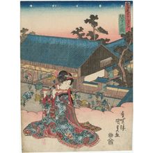 Utagawa Kunisada: View of Sakanoshita (Sakanoshita no zu), from the series Fifty-three Stations of the Tôkaidô Road (Tôkaidô gojûsan tsugi no uchi) - Museum of Fine Arts