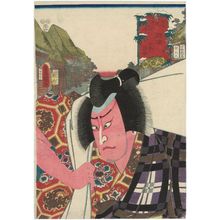 Utagawa Kunisada: Goyu: (Actor Mimasu Daigorô IV as) Yamamoto Kansuke, from the series Fifty-three Stations of the Tôkaidô Road (Tôkaidô gojûsan tsugi no uchi) - Museum of Fine Arts