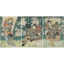 Japanischer Druck "Actors" von Utagawa Kunisada, 歌川国貞 (Utagawa Kunisada I (Toyokuni III))