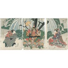 Japanischer Druck "Actors" von Utagawa Kunisada, 歌川国貞 (Utagawa Kunisada I (Toyokuni III))