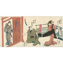 日本版画 "Actors" 由 Utagawa Kunisada, 歌川国貞 (Utagawa Kunisada I (Toyokuni III)) 创作