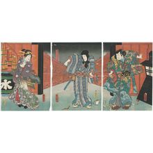 日本版画 "Actors" 由 Utagawa Kunisada, 歌川国貞 (Utagawa Kunisada I (Toyokuni III)) 创作