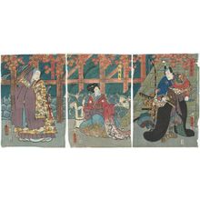 日本版画 "Actors" 由 Utagawa Kunisada, 歌川国貞 (Utagawa Kunisada I (Toyokuni III)) 创作