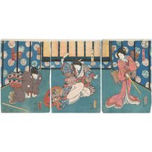 日本版画 "Actors" 由 Utagawa Kunisada, 歌川国貞 (Utagawa Kunisada I (Toyokuni III)) 创作