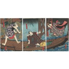 日本版画 "Actors" 由 Utagawa Kunisada, 歌川国貞 (Utagawa Kunisada I (Toyokuni III)) 创作