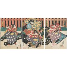 日本版画 "Actors" 由 Utagawa Kunisada, 歌川国貞 (Utagawa Kunisada I (Toyokuni III)) 创作