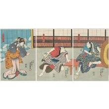 日本版画 "Actors" 由 Utagawa Kunisada, 歌川国貞 (Utagawa Kunisada I (Toyokuni III)) 创作