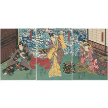 日本版画 "Actors" 由 Utagawa Kunisada, 歌川国貞 (Utagawa Kunisada I (Toyokuni III)) 创作