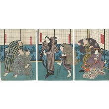 日本版画 "Actors" 由 Utagawa Kunisada, 歌川国貞 (Utagawa Kunisada I (Toyokuni III)) 创作