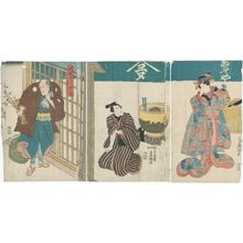 日本版画 "Actors" 由 Utagawa Kunisada, 歌川国貞 (Utagawa Kunisada I (Toyokuni III)) 创作