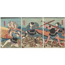 日本版画 "Actors" 由 Utagawa Kunisada, 歌川国貞 (Utagawa Kunisada I (Toyokuni III)) 创作