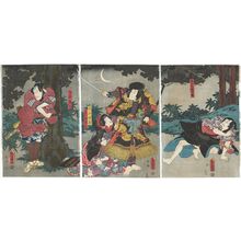 日本版画 "Actors" 由 Utagawa Kunisada, 歌川国貞 (Utagawa Kunisada I (Toyokuni III)) 创作