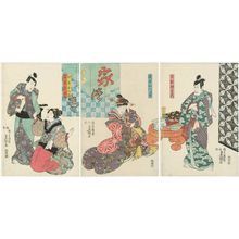 日本版画 "Actors" 由 Utagawa Kunisada, 歌川国貞 (Utagawa Kunisada I (Toyokuni III)) 创作