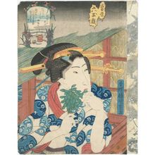 Utagawa Kunisada, 歌川国貞 (Utagawa Kunisada I (Toyokuni III))による浮世絵「The Chôfu Jewel River (Chôfu no Tamagawa), from the series Six Modern Jewel-like Faces (Tôsei mu tama-gao), a pun on Six Jewel Rivers (Mu Tamagawa)」