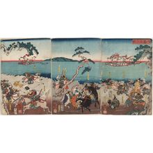 Japanese Print "The Great Battle of Yashima (Yashima ôgassen)" by Utagawa Kuniyoshi, 歌川国芳 (Utagawa Kuniyoshi)