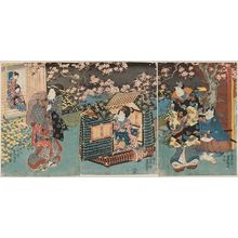 Utagawa Kunisada: A Cherry-blossom Party (Hana no en) - Museum of Fine Arts