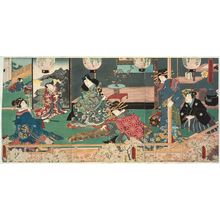 Utagawa Kunisada: Flowers (Hana), from the series Snow, Moon, and Flowers of Eastern Genji (Azuma Genji setsugekka no uchi) - Museum of Fine Arts