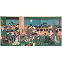 Utagawa Kunisada: Moon (Tsuki), from the series Snow, Moon, and Flowers of Eastern Genji (Azuma Genji setsugekka no uchi) - Museum of Fine Arts