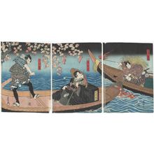 日本版画 "Actors" 由 Utagawa Kunisada, 歌川国貞 (Utagawa Kunisada I (Toyokuni III)) 创作