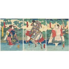 日本版画 "Actors" 由 Utagawa Kunisada, 歌川国貞 (Utagawa Kunisada I (Toyokuni III)) 创作