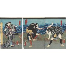 日本版画 "Actors" 由 Utagawa Kunisada, 歌川国貞 (Utagawa Kunisada I (Toyokuni III)) 创作