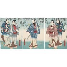 日本版画 "Actors" 由 Utagawa Kunisada, 歌川国貞 (Utagawa Kunisada I (Toyokuni III)) 创作