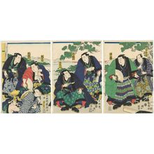 Utagawa Kuniteru: Sumô wrestlers - Museum of Fine Arts