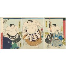 Utagawa Kuniteru: Sumô wrestlers - Museum of Fine Arts