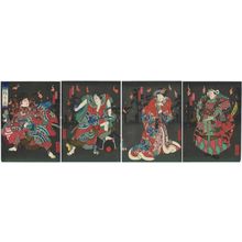 Utagawa Yoshitaki, 歌川芳滝 (Ichiyôsai Yoshitaki)创作的日本版画《Actors》