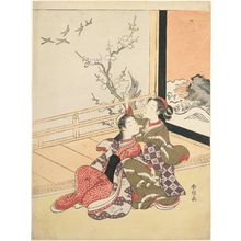 Suzuki Harunobu: Two Young Women Watching Geese - Museum of Fine Arts