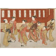 鈴木春信: A Courtesan of the Matsubaya and Her Entourage - ボストン美術館