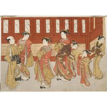 Suzuki Harunobu: A Courtesan of the Matsubaya and Her Entourage - Museum of Fine Arts